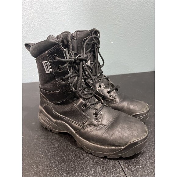5.11 Tactical Boots Womens 7.5 Black Atac 2.8 Storm Combat Waterproof MIlitary - Picture 1 of 8